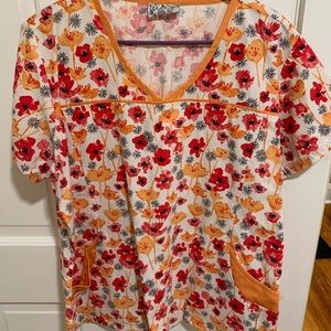 Uniform Advantage Floral Scrub Top